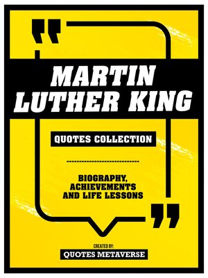 cover image of Martin Luther King--Quotes Collection